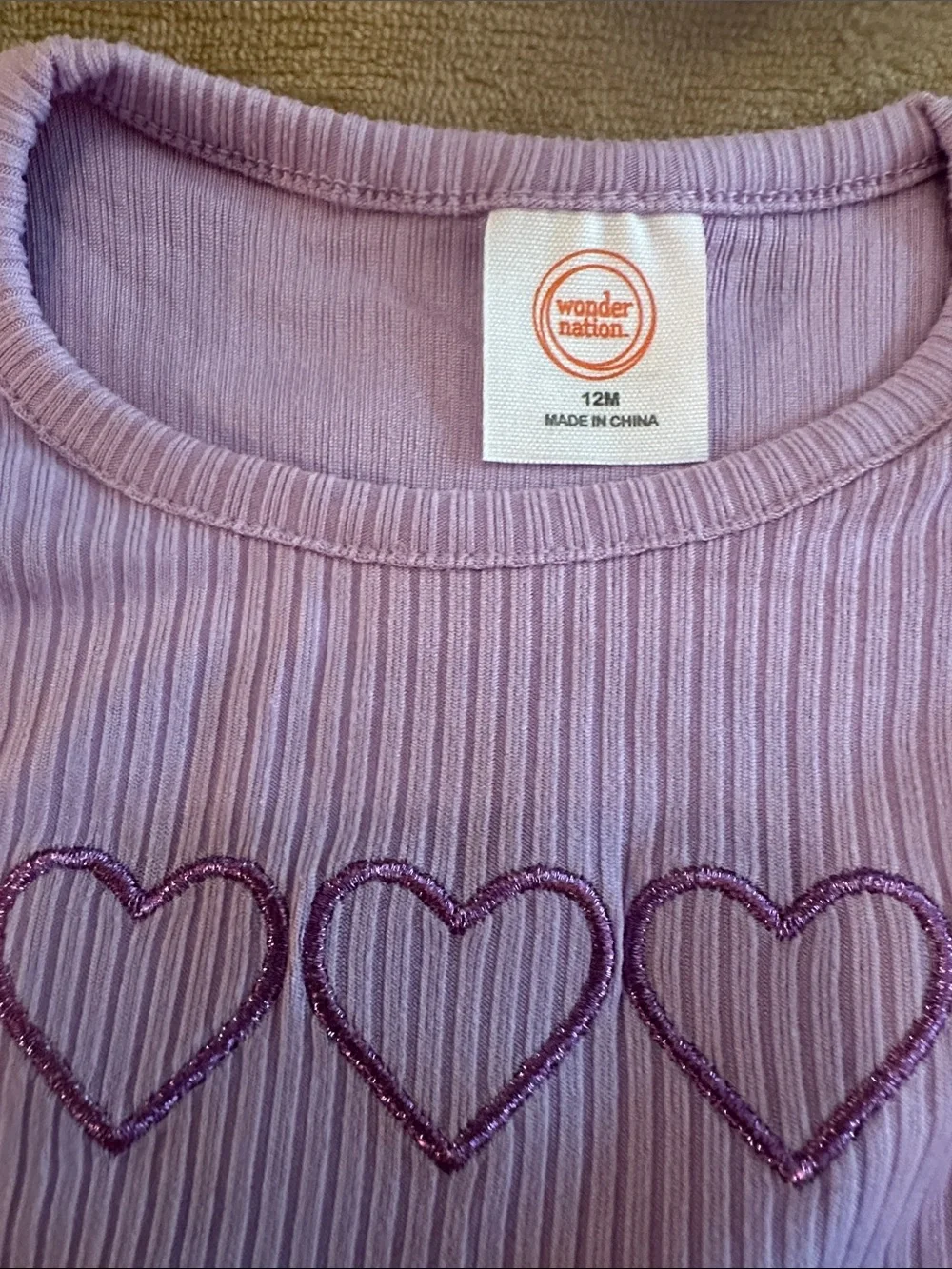 Wonder Nation Lavender Heart Tiered Tulle Dress